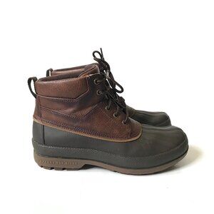 Sperry Cold Bay Thiunsulate Chukka Duck Boots Mens 7 Brown Lace Up Rubber Shoes